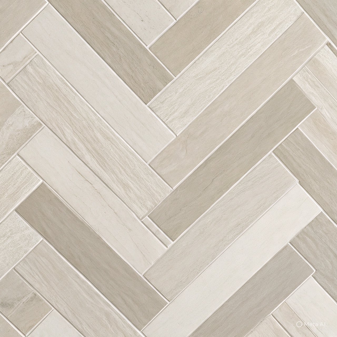 A perfect herringbone tile installation demonstrating the precision of Nobel Build & Repairs' fitters.