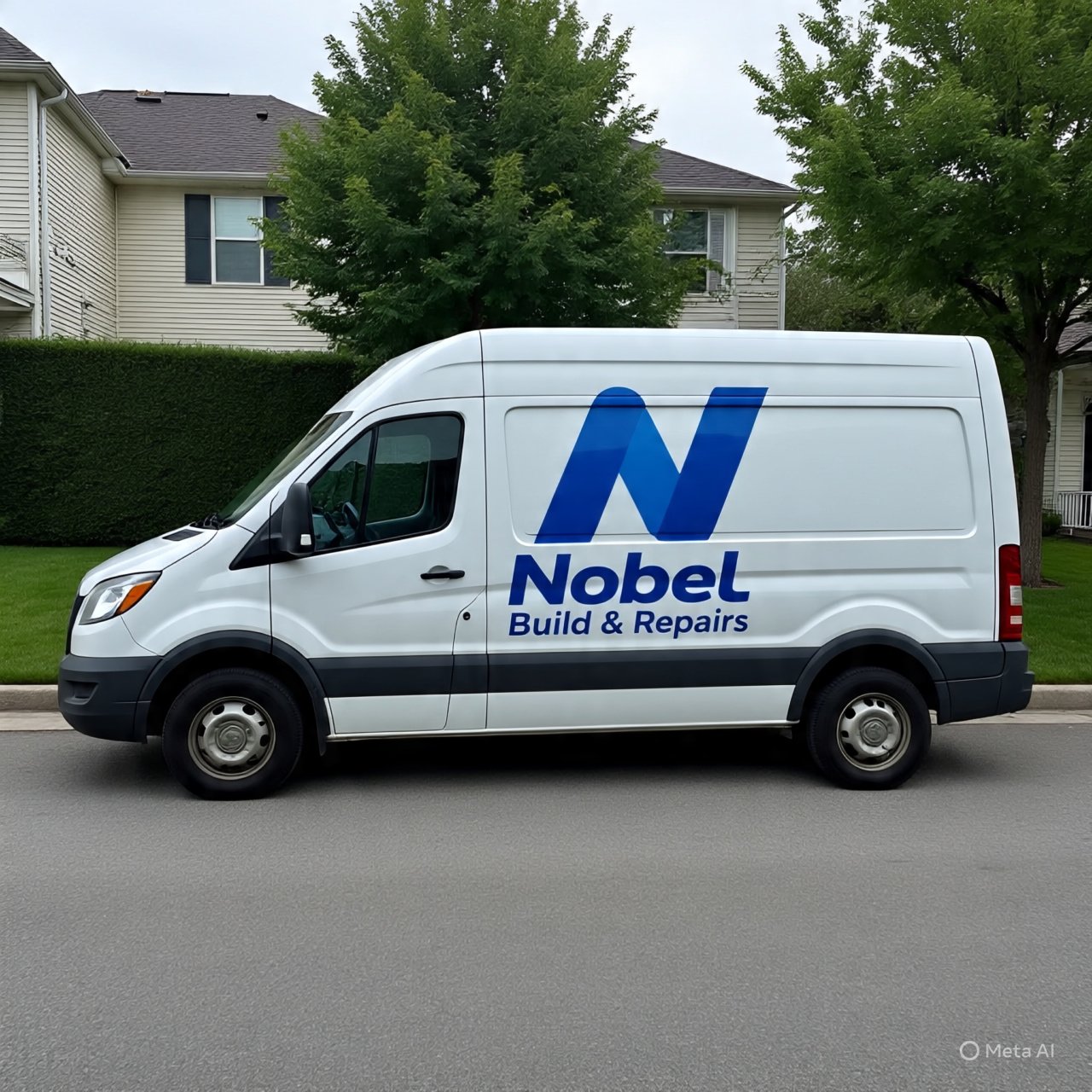 The professional and reliable handyman service van of Nobel Build & Repairs.
