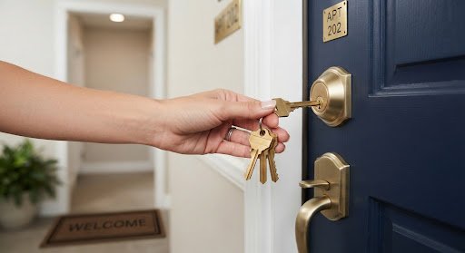 New keys for a moving-home lock change
