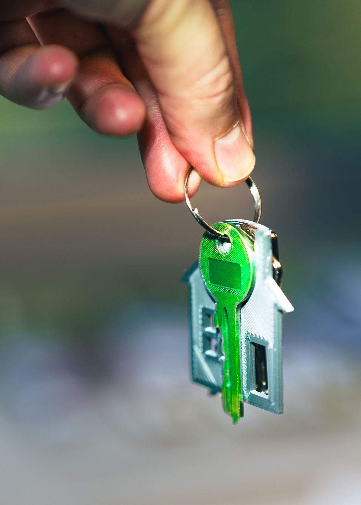 Locksmith opening a locked front door