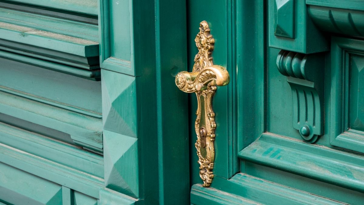 Secured door and lock after burglary repair