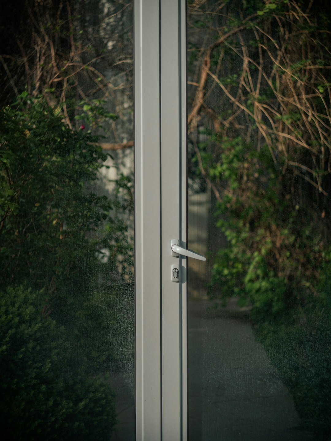 Close-up of a uPVC door handle and multipoint lock